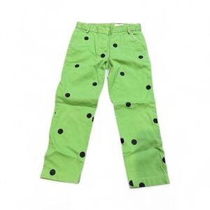 CREWCUTS Size 8 Green Blue Polka Dot Twill Pants R $69